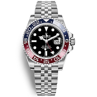 [스페셜오더]ROLEX-로렉스 GMT-마스터 II 세라믹 베젤 스틸 블랙다이얼 이미테이션시계40mm