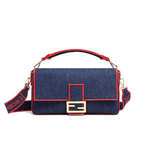 [스페셜오더]FENDI-8BR771 펜디 블루 더블 F 데님 바게트 라지