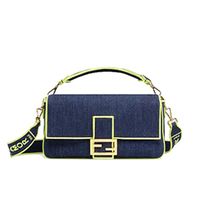 [스페셜오더]FENDI-8BR771 펜디 블루 더블 F 데님 바게트 라지