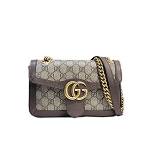 [스페셜오더]Gucci-‎446744 구찌 라이트 그레이 GG 마몽 미니 숄더백 22cm