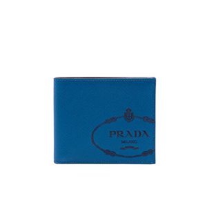 [스페셜오더]PRADA-2MO513 프라다 블랙 사피아노 가죽 포터 로고 반지갑