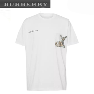 BURBERRY-45587461 버버리 몽타주 프린트 오버사이즈 티셔츠 남여공용