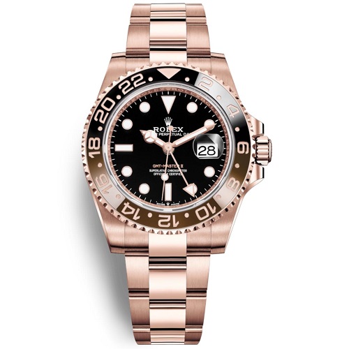 ★[AR팩토리]ROLEX-롤렉스 GMT-마스터 II 세라믹 베젤 에버로즈 골드 블랙 40mm