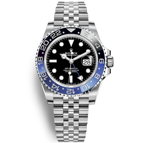 ★[AR팩토리]ROLEX-로렉스 GMT-마스터 II 블루/블랙 세라믹 베젤 스틸 쥬빌리 브레슬릿 남자시계 40mm