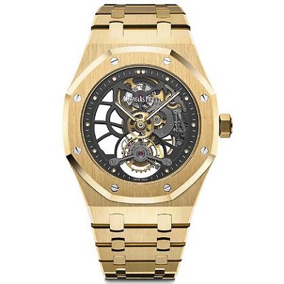 [스페셜오더]Audemars Piguet-오데마 피게 로얄 오크 뚜르비옹 엑스트라-틴 오픈워크 스틸 남성시계41mm