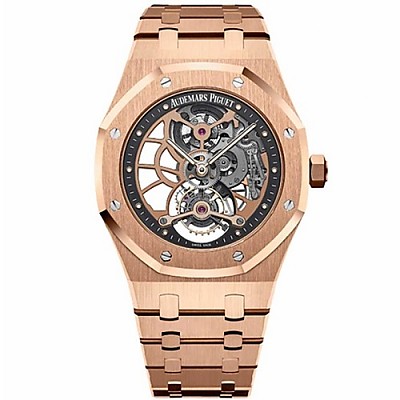 [스페셜오더]Audemars Piguet-오데마 피게 로얄 오크 뚜르비옹 엑스트라-틴 오픈워크 옐로우 골드 남성시계41mm