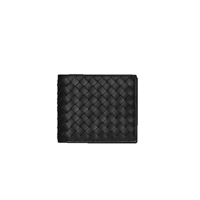 [스페셜오더]BOTTEGA VENETA-605721 보테가 베네타 블랙 인트레치아토 위빙 폴더 지갑 #sa보테가베네타