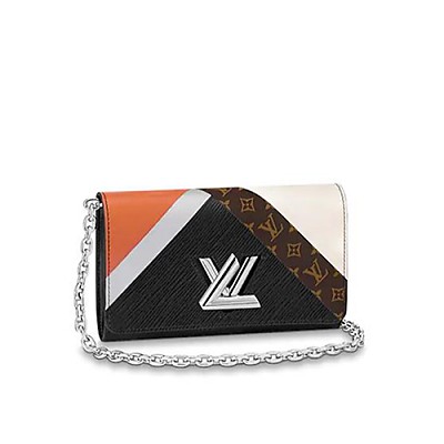 [스페셜오더]LOUIS VUITTON-M63320 루이비통 느와르 에삐 레더 트위스트 체인 월릿