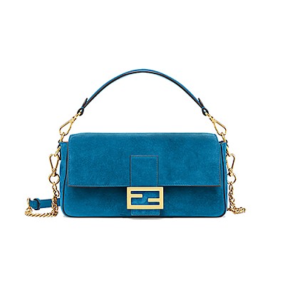 [스페셜오더]FENDI-8BR600 펜디 블루 더블 F 데님 바게트 라지