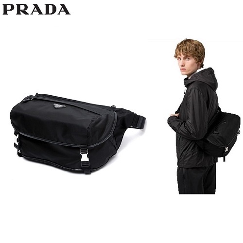 [스페셜오더]PRADA-VA0994 프라다 블랙 나일론 미디엄 바이크백 / 이서진 바이크백