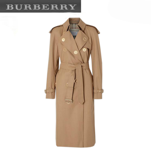 BURBERRY-45483371 버버리 프레스 스터드 디테일 개버딘 트렌치코트