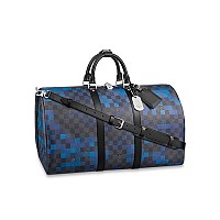 LOUIS VUITTON-M11596 루이비통 블랙 브러시드 모노그램 키폴 반둘리에 50