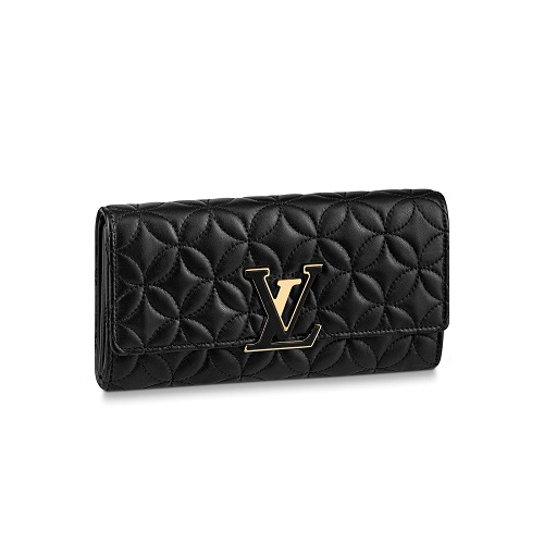 [스페셜오더]LOUIS VUITTON-M68590 루이비통 블랙 모노그램 플라워 퀄팅 카퓌신 롱 월릿