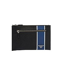 PRADA-2NH005 프라다 블랙 사피아노 가죽 파우치