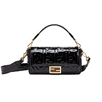 [스페셜오더]FENDI-8BR600 펜디 화이트 FF 엠보싱 미디엄 바게트 백