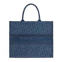 [스페셜오더]DIOR-M1286ZA 크리스찬 디올 블루 멀티 컬러 어라운드 더 월드 자수 BOOK TOTE 백