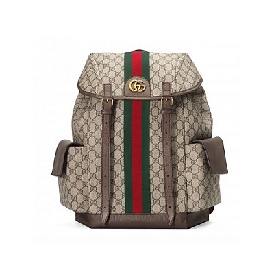 GUCCI-598140 구찌 그레이/블랙 오피디아 GG 미디엄 백팩 24cm