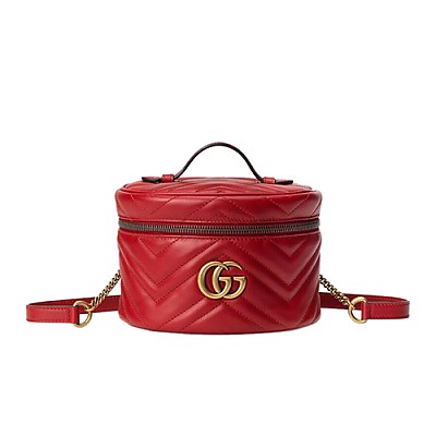 [스페셜오더]GUCCI-598594 9022 구찌 GG 마몽 화이트 마틀라세 미니 백팩