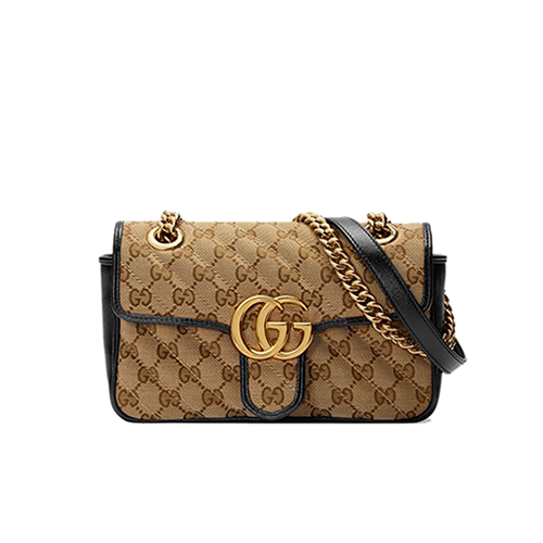 [스페셜오더]GUCCI-446744 9772 구찌 오리지널 GG 마몽 베이지/블랙 스몰 레플리카핸드백