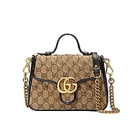 [스페셜오더]GUCCI-583571 9022 구찌 GG 마몽 화이트 미니 탑 핸들백