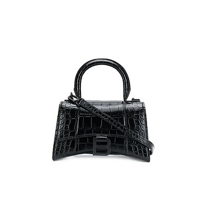 [스페셜오더]BALENCIAGA-592833 발렌시아가 블랙 아워글래스 탑 핸들백 XS