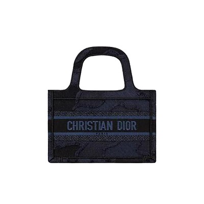 DIOR-디올 에크루/블루 Oblique 자수 Dior Book Tote 라지 토트백 42cm - M1286ZRIW_M828