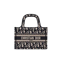 DIOR-디올 에크루/블루 Oblique 자수 Dior Book Tote 라지 토트백 42cm - M1286ZRIW_M828