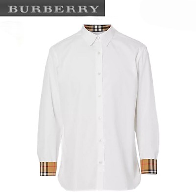 BURBERRY-80087051 버버리 네이비 스트레치 포플린 셔츠