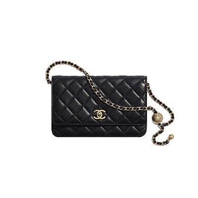 [스페셜오더]CHANEL-A33814 샤넬 클래식 블랙 램스킨 골드 메탈 WOC 체인 지갑