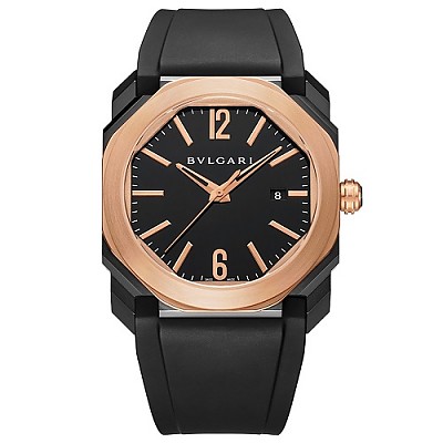 [스페셜오더]BVLGARI-불가리 옥토 오리지널 로즈 골드 블랙 남자시계 41mm