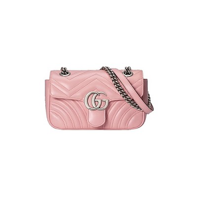 [스페셜오더]Gucci-‎446744 구찌 라이트 그레이 GG 마몽 미니 숄더백 22cm