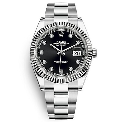 [스페셜오더]ROLEX-롤렉스 데이트저스트 데이트 플루티드 베젤 스틸 남녀공용 시계 36mm