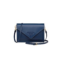 [스페셜오더]PRADA-1BP020 프라다 화이트 사피아노 가죽 미니 엔벨로프 백