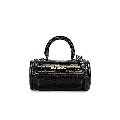 [스페셜오더]BALENCIAGA-597804 발렌시아가 화이트 스몰 Croc Embossed 라운드 탑 핸들백