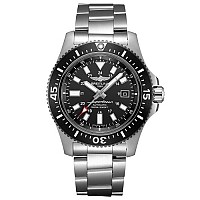 [스페셜오더]BREITLING-브라이틀링 슈퍼오션 헤리티지 II 크로노그래프 블랙세라믹 레더스트랩 워치46mm