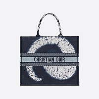 [스페셜오더]CHRISTIAN DIOR-M1286 디올 블루 Toile de Jouy Reverse 자수 DIOR BOOK TOTE 백