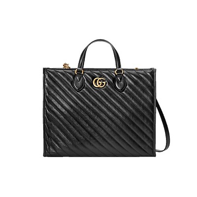 [스페셜오더]GUCCI-627332 9022 구찌 화이트 마틀라쎄 GG 마몽 미디엄 토트백