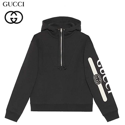 GUCCI-627079 2101 구찌 카멜 구찌 로고 프린트 후드 스웨트셔츠 남여공용