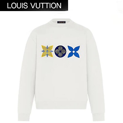 LOUIS VUITTON-1A88W8 루이비통 화이트 플라워 모노그램 스웨트셔츠 남여공용