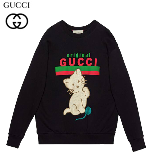 GUCCI-617964 1082 구찌 블랙 키튼 디테일 Original Gucci 스웨트셔츠