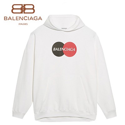 BALENCIAGA-620947 발렌시아가 화이트 컬리 플리스 Uniform 후디 남여공용