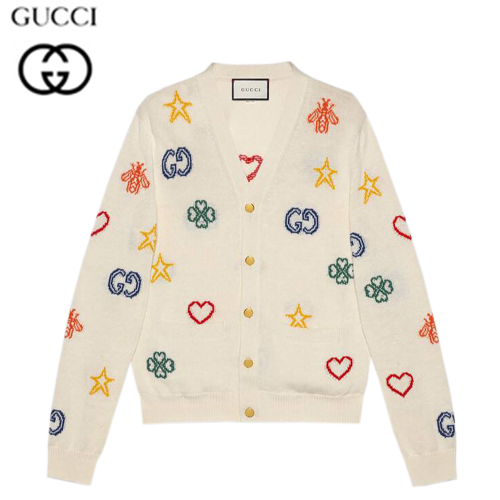 GUCCI-626642 9750 구찌 오프화이트 심볼 자카드 코튼 린넨 가디건