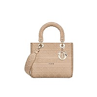 [스페셜오더]DIOR-M0565 크리스챤 디올 블랙 까나쥬 캔버스 레이디 D-LITE 미디엄 백