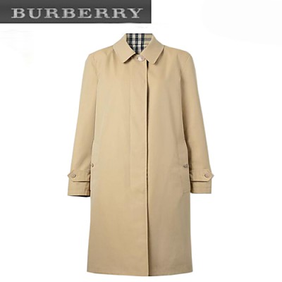 BURBERRY-80288681 버버리 허니 리버시블 리사이클 폴리에스테르 카 코트