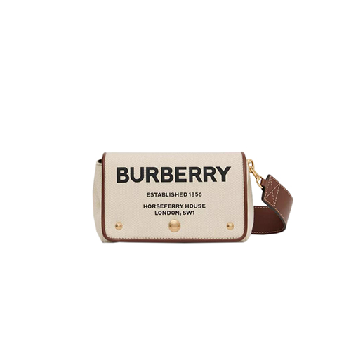 [스페셜오더]BURBERRY-80266081 버버리 화이트/탠 스몰 호스페리 프린트 크로스바디 백