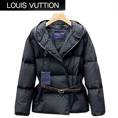 LOUIS VUITTON-12076 루이비통 블랙 모노그램 디테일 패딩 여성용