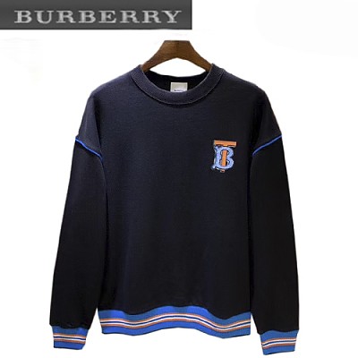 BURBERRY-12077 버버리 화이트 TB 로고 장식 스웨트셔츠 남성용