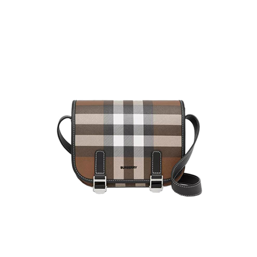 [스페셜오더]BURBERRY-80365521 버버리 다크 버치 브라운 체크 메신저 백