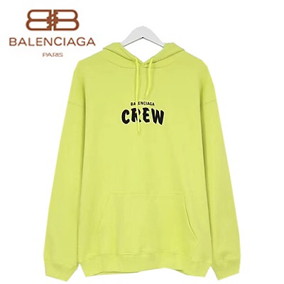 BALENCIAGA-578135 발렌시아가 화이트 프린트 컬리 플리스 Crew 후디 남여공용