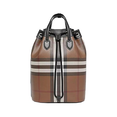 [스페셜오더]BURBERRY-80347661 #버버리레플리카 차콜 그레이 모노그램 코튼 드로스트링 백팩